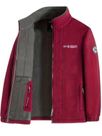 Rudolf | Men's Fleece Jacket with Collar, Outdoor Fleece Jacket | My Sweet Wardrobe | Black