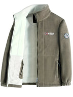 Rudolf | Men's Fleece Jacket with Collar, Outdoor Fleece Jacket | My Sweet Wardrobe | Dark Blue
