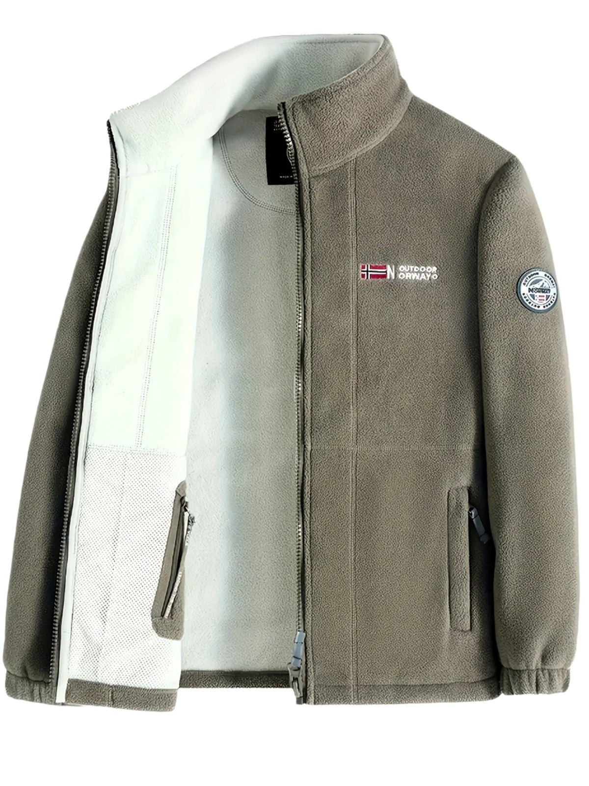 Rudolf | Men's Fleece Jacket with Collar, Outdoor Fleece Jacket | My Sweet Wardrobe | Dark Blue