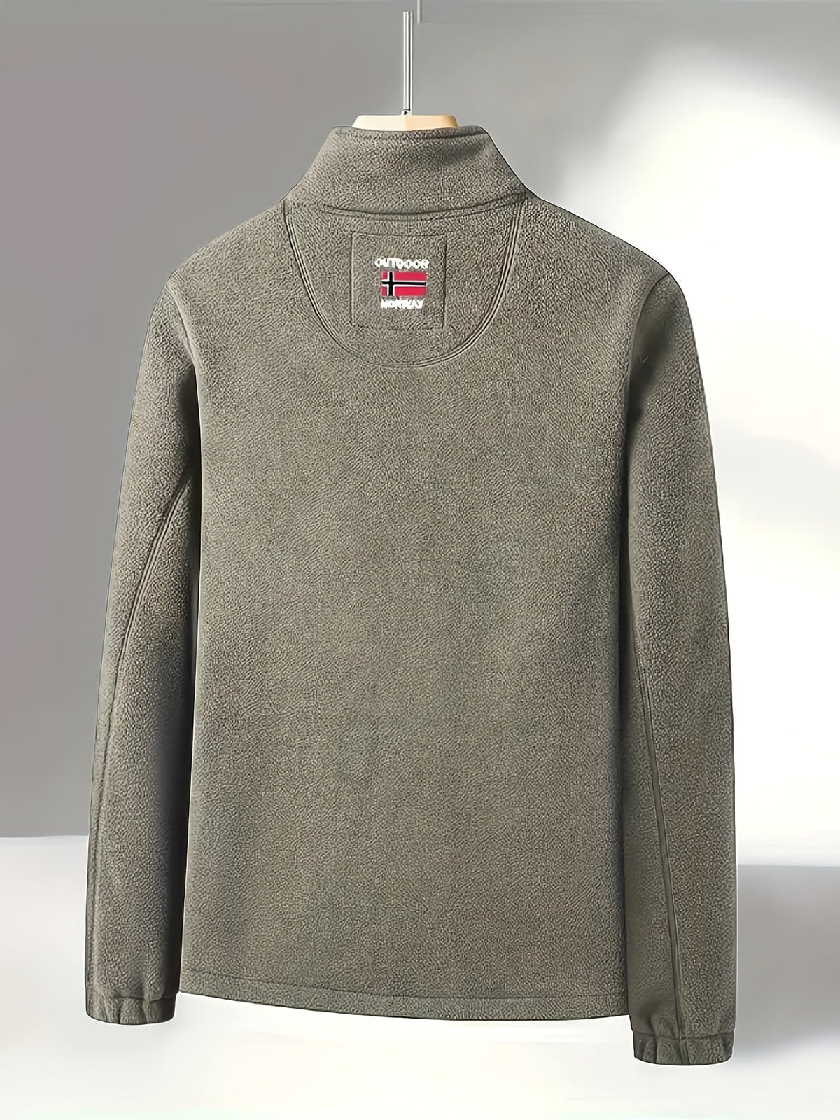 Rudolf | Men's Fleece Jacket with Collar, Outdoor Fleece Jacket | My Sweet Wardrobe | Red