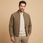 Ryan | Men's Suede Bomber Jacket, Tailored Autumn Jacket | Dressific | Black