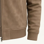 Ryan | Men's Suede Bomber Jacket, Tailored Autumn Jacket | Dressific
