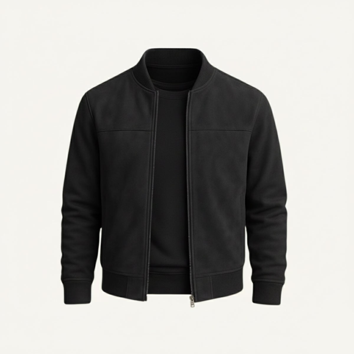 Ryan | Men's Suede Bomber Jacket, Tailored Autumn Jacket | Dressific