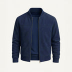 Ryan | Men's Suede Bomber Jacket, Tailored Autumn Jacket | Dressific