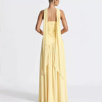 Sabine | Women's Strapless Maxi Dress with Leg Split, Formal Wedding Guest Dress | My Sweet Wardrobe | Pink