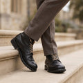 Samuel | Women's Lace-Up Faux Leather Boots, Classic Ankle Boots | My Sweet Wardrobe