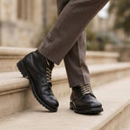 Samuel | Women's Lace-Up Faux Leather Boots, Classic Ankle Boots | My Sweet Wardrobe