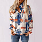Sandra | Women's Button-Up Jacket, Structured Midweight Jacket | My Sweet Wardrobe | Blue