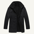 Sawyer | Men's Shearling Collar Overcoat, Tailored Winter Coat | My Sweet Wardrobe