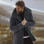 Sawyer | Men's Shearling Collar Overcoat, Tailored Winter Coat | My Sweet Wardrobe