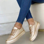 Scarlett | Women's Orthopaedic Walking Shoes, Cushioned Daily Wear | My Sweet Wardrobe | Gold