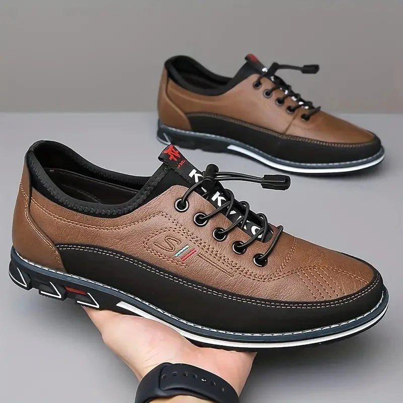 Scott | Men's Oxford Shoes with Vegan Leather Upper, Handcrafted Formal Shoes | Dressific | Black
