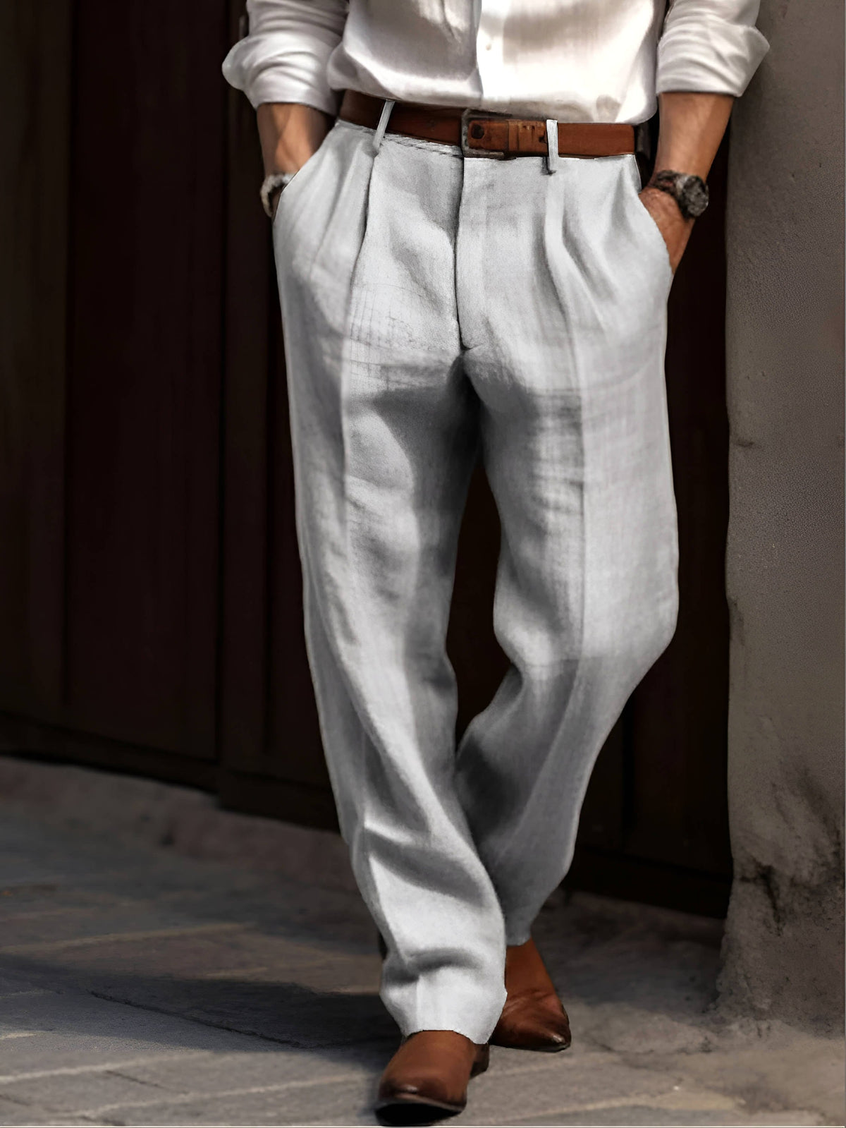 Sean | Men's Classic Pleated Trousers, Comfortable Dress Trousers | My Sweet Wardrobe