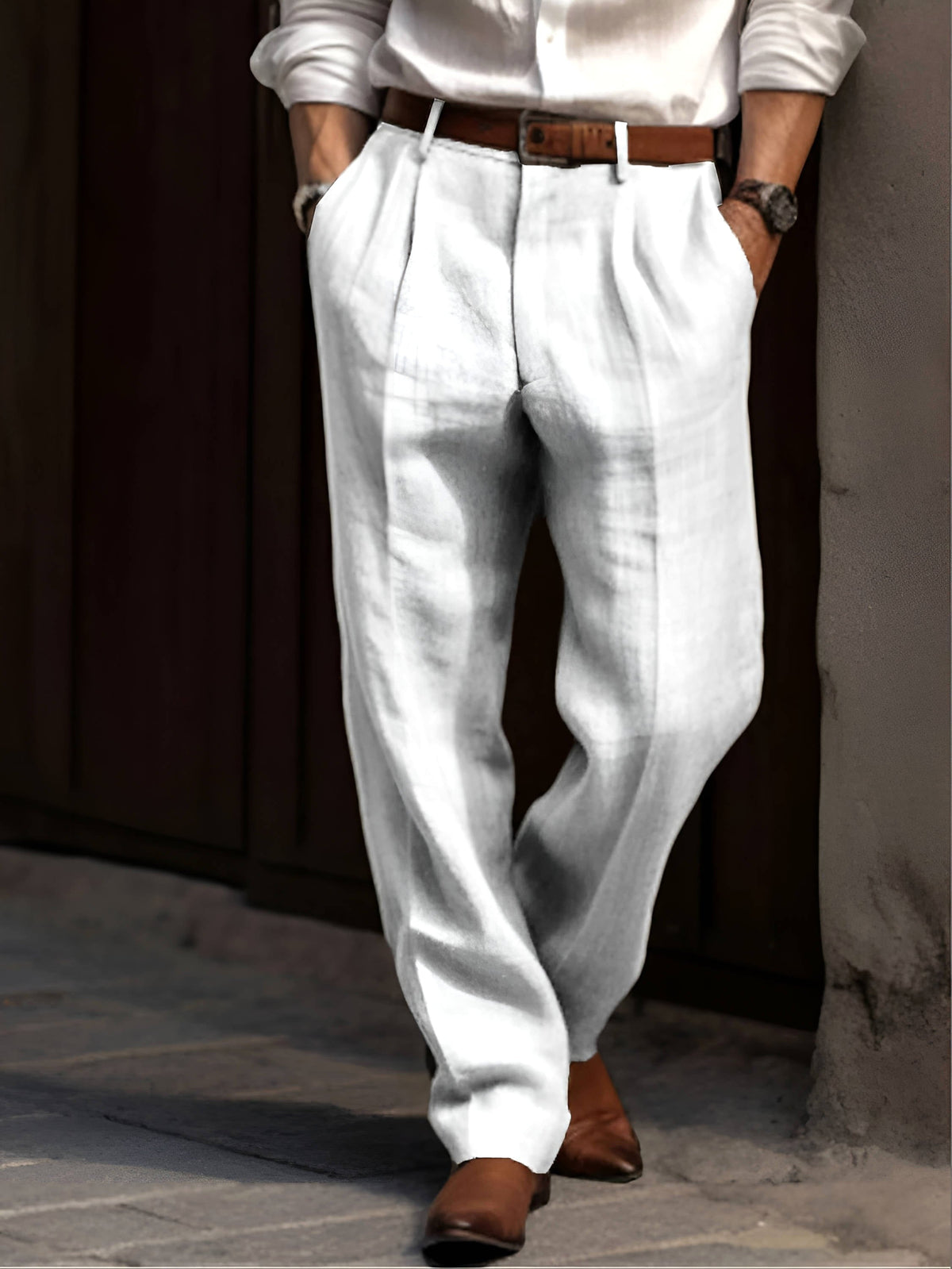 Sean | Men's Classic Pleated Trousers, Comfortable Dress Trousers | My Sweet Wardrobe