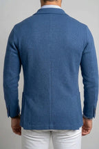 Sebastian | Men's Denim Blazer with Lapels, Structured Button Blazer | My Sweet Wardrobe
