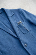 Sebastian | Men's Denim Blazer with Lapels, Structured Button Blazer | My Sweet Wardrobe