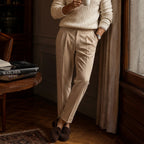Shane | Men's High Waist Double Pleated Trousers, Tailored Formal Trousers | Dressific