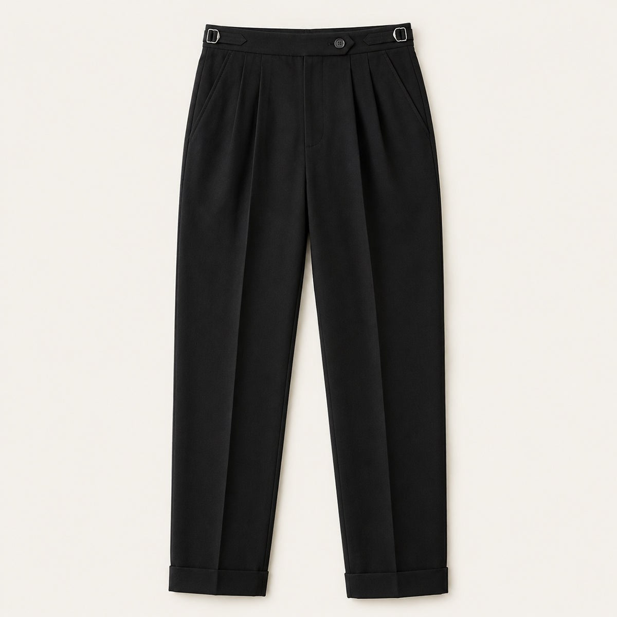 Shane | Men's High Waist Double Pleated Trousers, Tailored Formal Trousers | Dressific