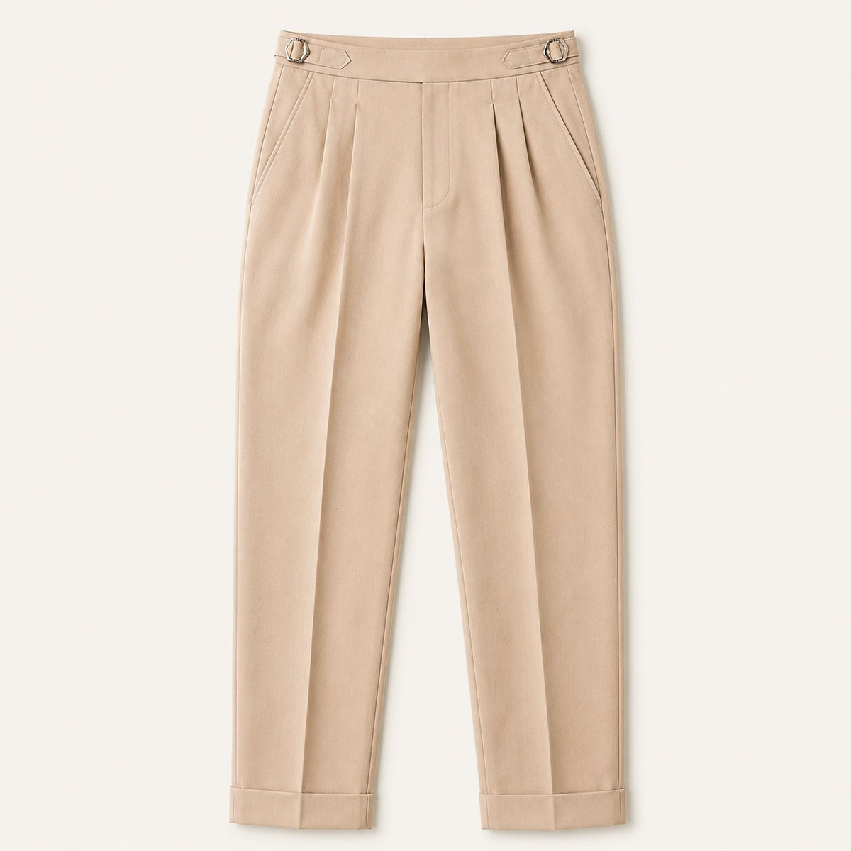 Shane | Men's High Waist Double Pleated Trousers, Tailored Formal Trousers | Dressific