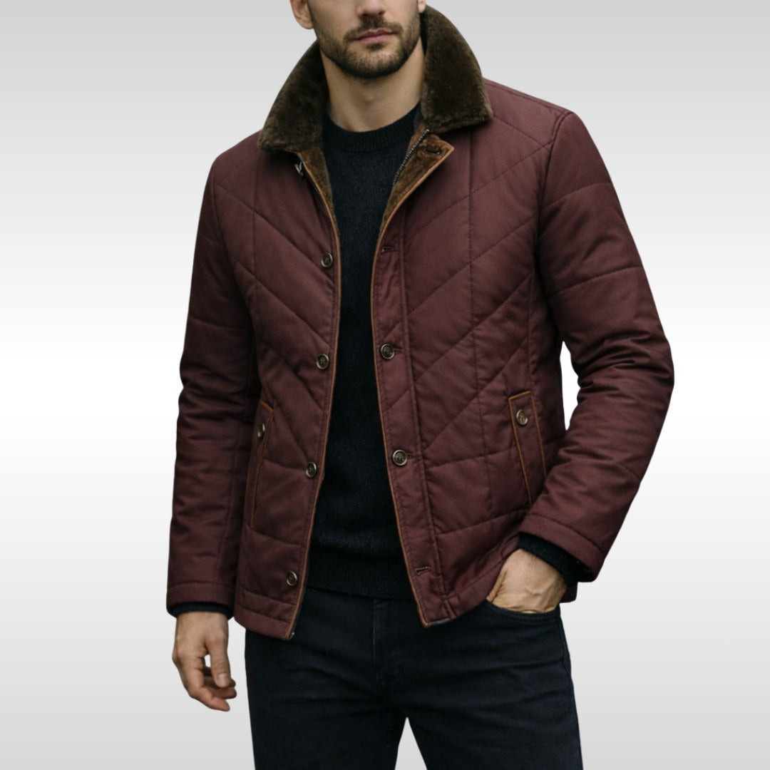 Shane | Men's Padded Jacket with Soft Lining, Lightweight Insulated Coat | My Sweet Wardrobe | Blue