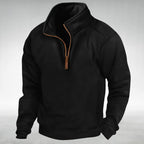 Siegfried | Men's Zip Jumper with Relaxed Cut, Versatile Jumper | My Sweet Wardrobe | Navy Blue