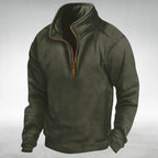 Siegfried | Men's Zip Jumper with Relaxed Cut, Versatile Jumper | My Sweet Wardrobe | Navy Blue