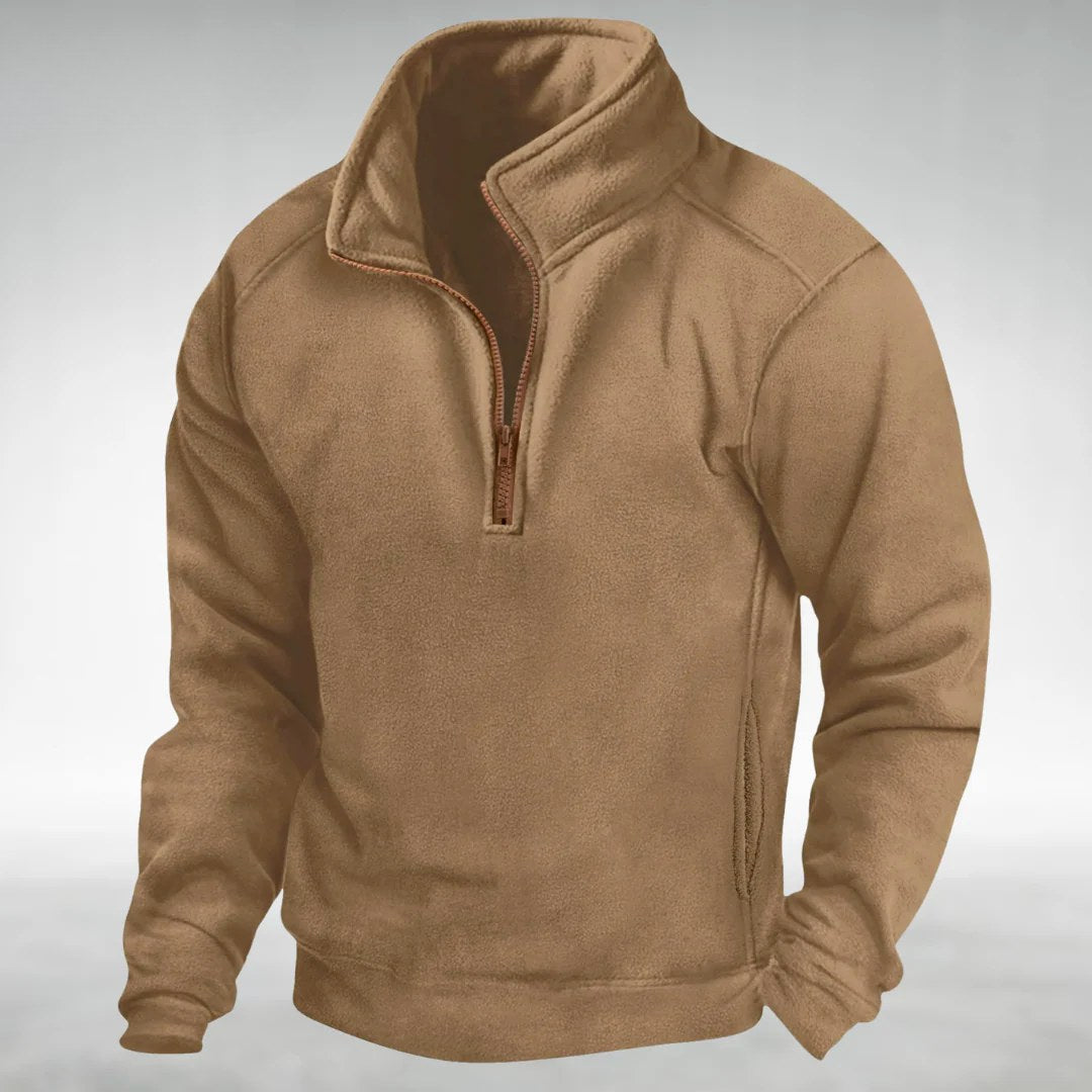 Siegfried | Men's Zip Jumper with Relaxed Cut, Versatile Jumper | My Sweet Wardrobe | Navy Blue