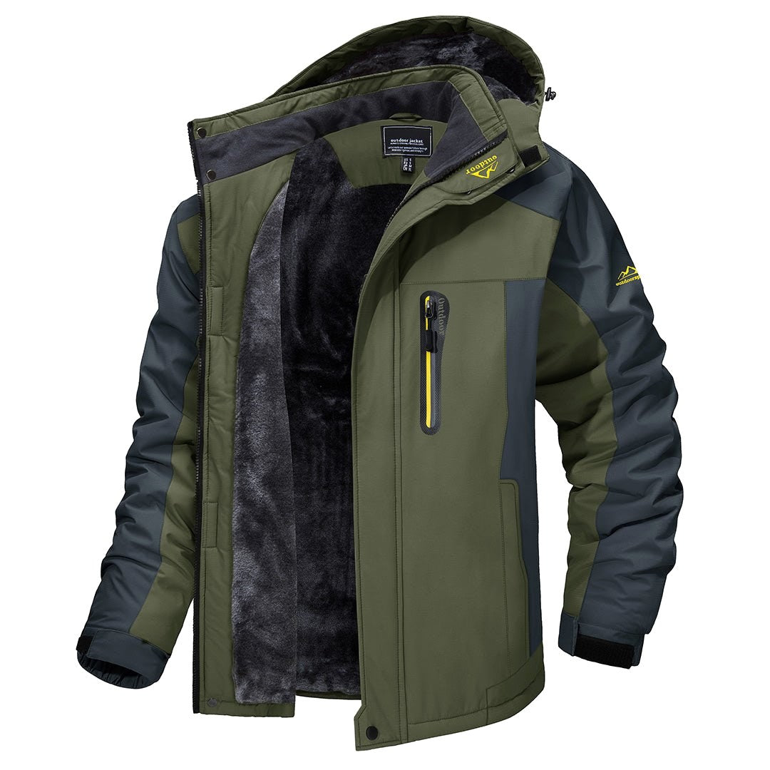 Simon | Men's Warm Wind- and Waterproof Winter Jacket, Insulated Autumn Jacket | My Sweet Wardrobe | Green