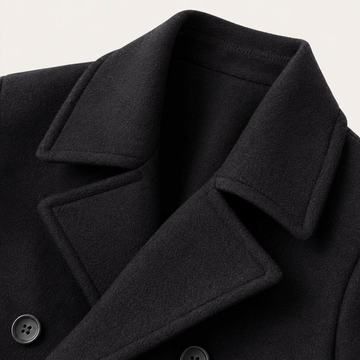 Spencer | Men's Double Breasted Wool Peacoat, Warm Winter Coat | Dressific