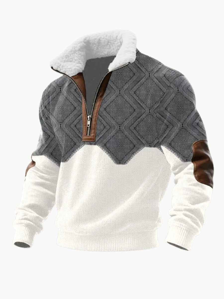 Spencer | Men's High-Neck Fleece Jumper, Warm Layering Jumper | My Sweet Wardrobe