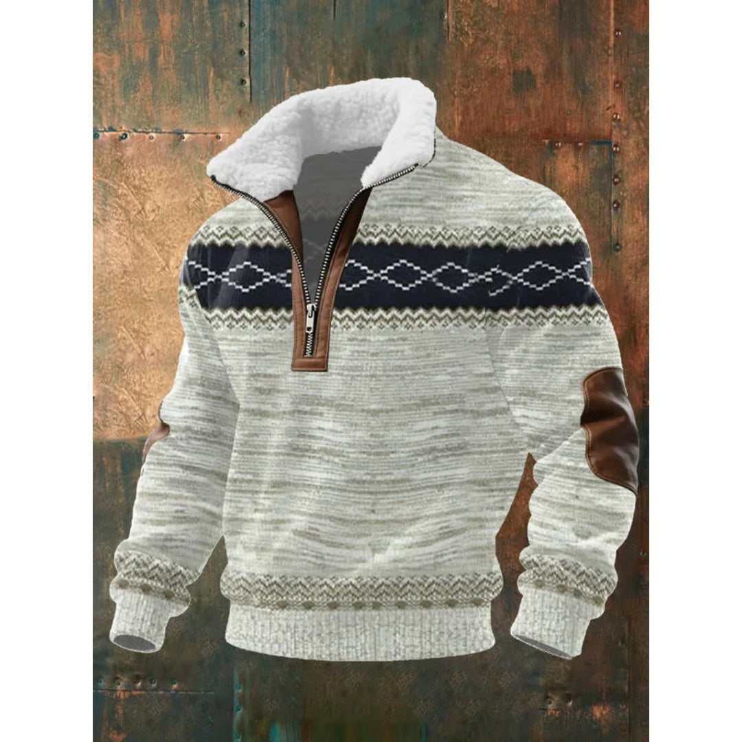 Spencer | Men's High-Neck Fleece Jumper, Warm Layering Jumper | My Sweet Wardrobe