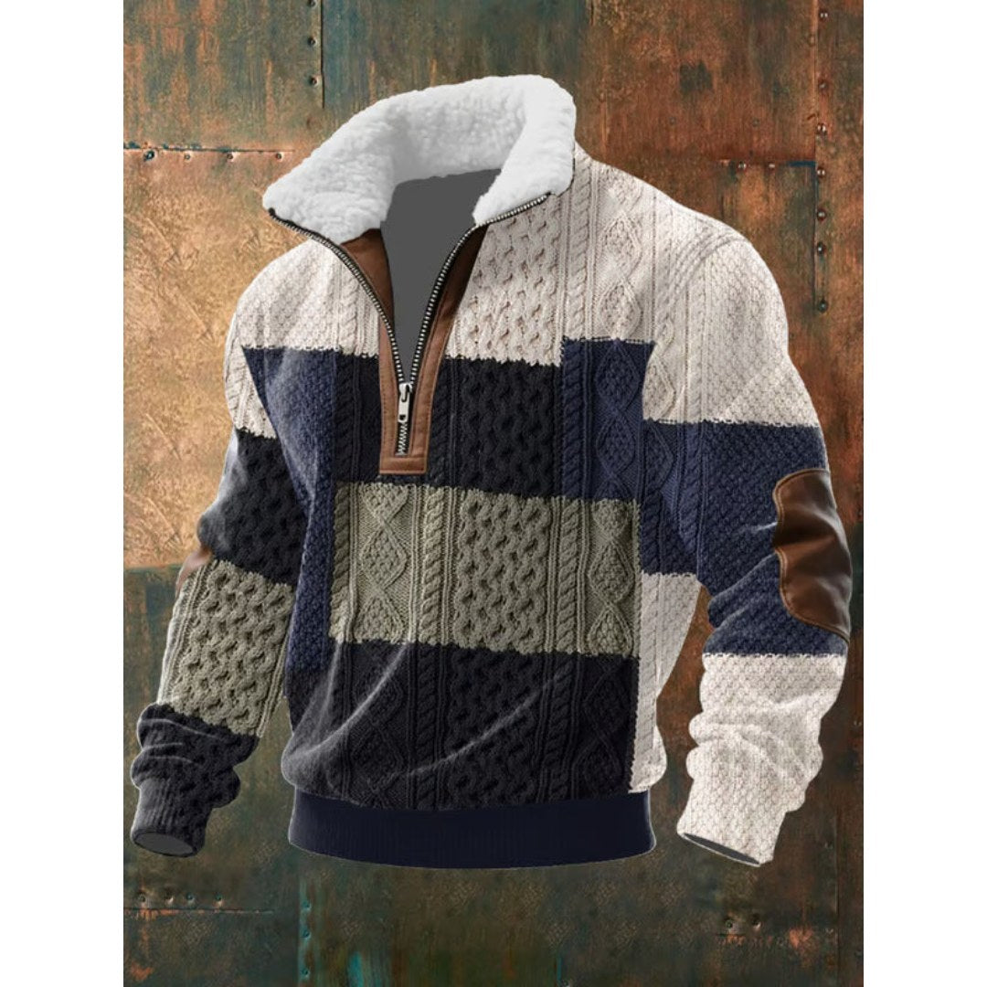 Spencer | Men's High-Neck Fleece Jumper, Warm Layering Jumper | My Sweet Wardrobe