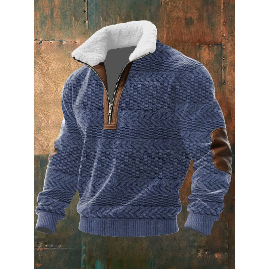 Spencer | Men's High-Neck Fleece Jumper, Warm Layering Jumper | My Sweet Wardrobe