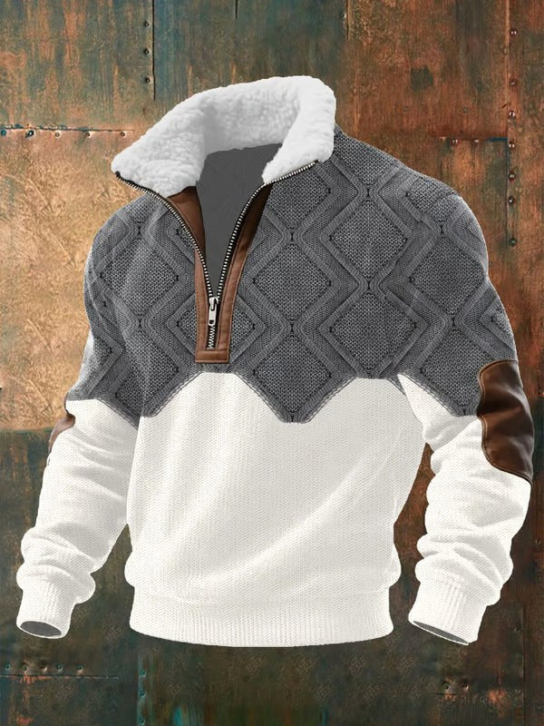 Spencer | Men's High-Neck Fleece Jumper, Warm Layering Jumper | My Sweet Wardrobe