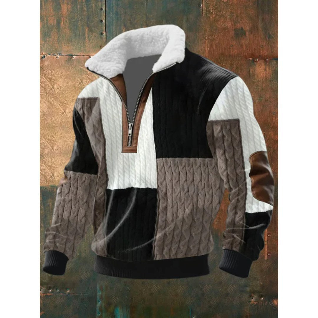 Spencer | Men's High-Neck Fleece Jumper, Warm Layering Jumper | My Sweet Wardrobe