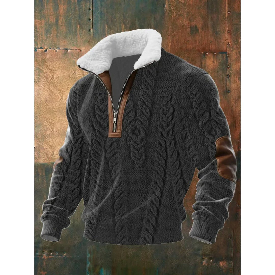 Spencer | Men's High-Neck Fleece Jumper, Warm Layering Jumper | My Sweet Wardrobe