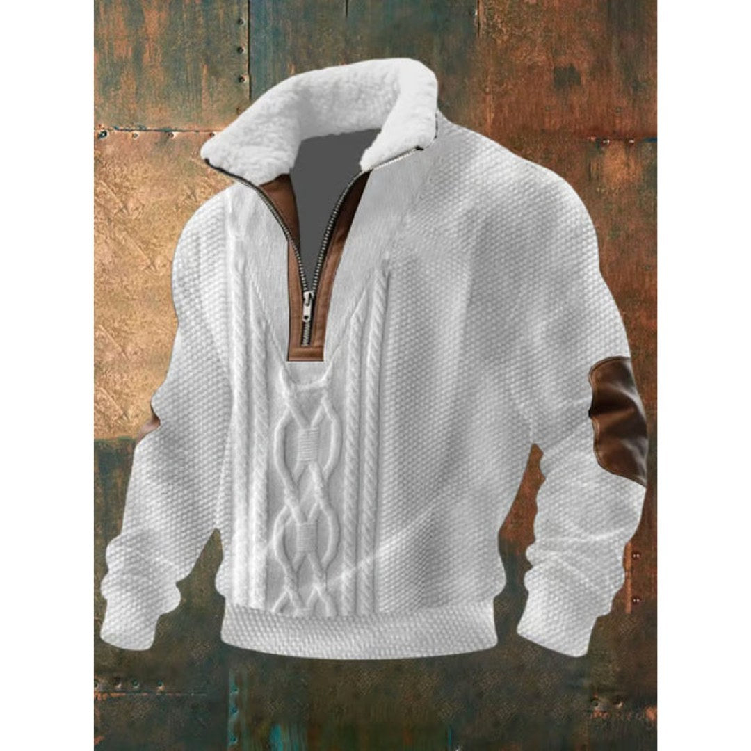 Spencer | Men's High-Neck Fleece Jumper, Warm Layering Jumper | My Sweet Wardrobe