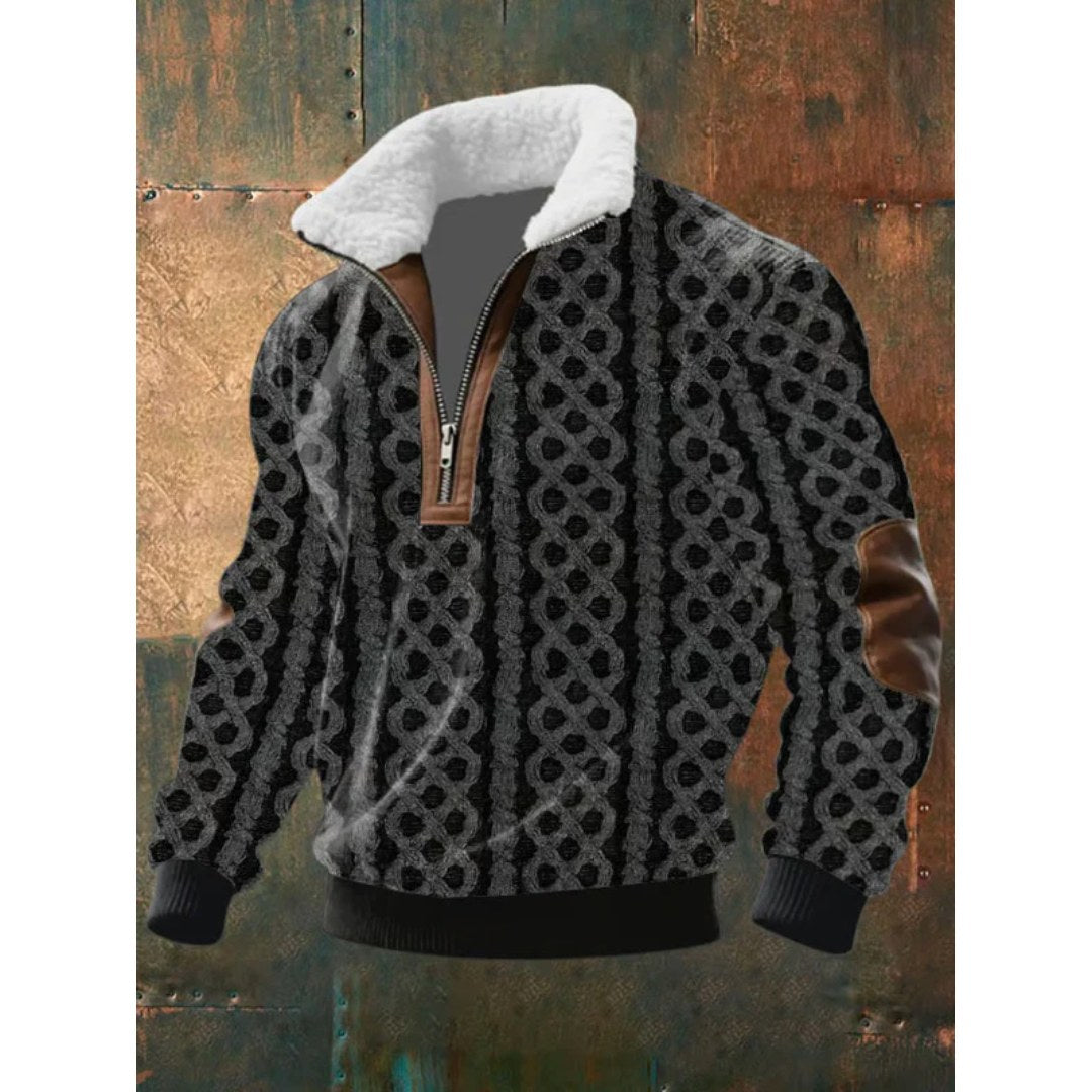 Spencer | Men's High-Neck Fleece Jumper, Warm Layering Jumper | My Sweet Wardrobe