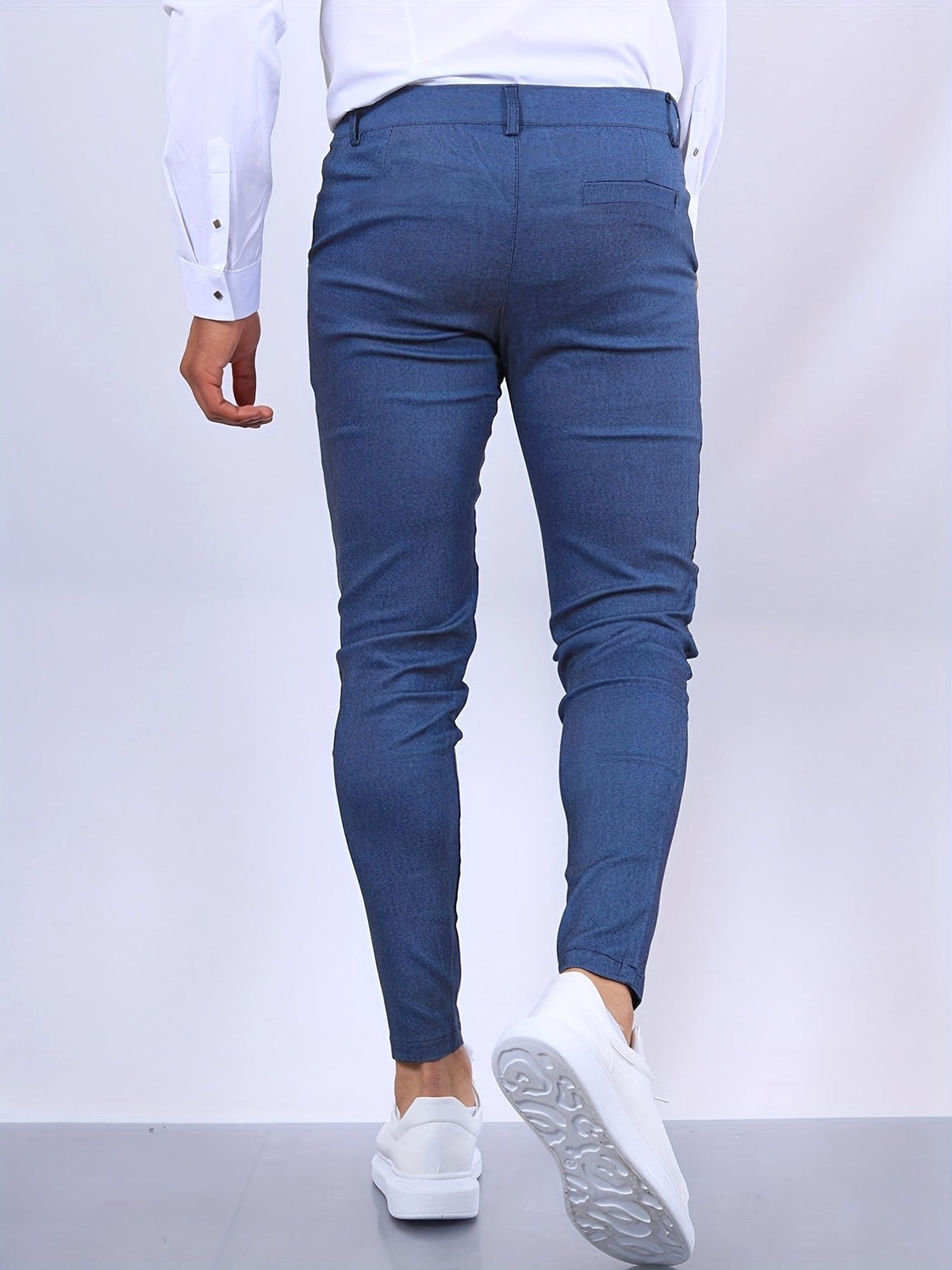 Stefan | Men's Slim Fit Chinos in Blue, Stretch Business Trousers | My Sweet Wardrobe | Royal Blue