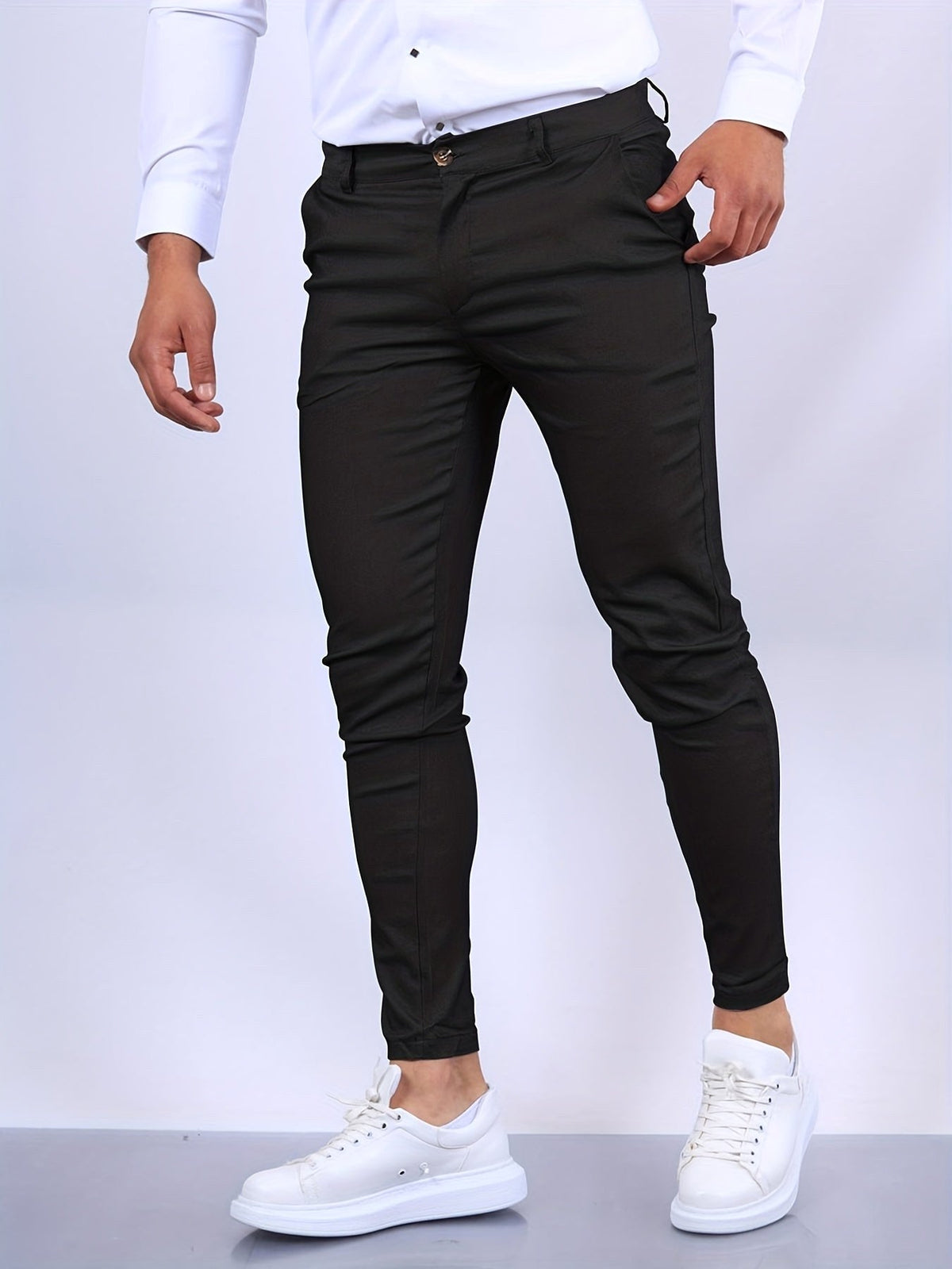 Stefan | Men's Slim Fit Chinos in Blue, Stretch Business Trousers | My Sweet Wardrobe | Royal Blue