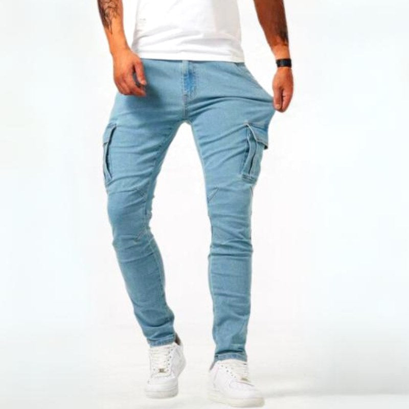 Stuart | Men's Ultra-Stretch Casual Jeans, Slim-Fit Denim Jeans | My Sweet Wardrobe