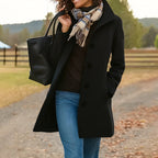 Susan | Women's Classic Button-Front Winter Coat, Tailored Autumn Coat | My Sweet Wardrobe