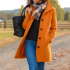 Susan | Women's Classic Button-Front Winter Coat, Tailored Autumn Coat | My Sweet Wardrobe