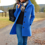Susan | Women's Classic Button-Front Winter Coat, Tailored Autumn Coat | My Sweet Wardrobe