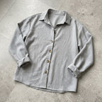 Suzanne | Women's Linen Blend Blouse with Classic Collar, Relaxed Fit Shirt | My Sweet Wardrobe