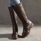 Sylvia | Women's Orthopedic Leather Knee-High Boots, Block Heel Autumn Boots | My Sweet Wardrobe