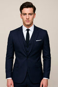 Theo | Men's Three-Piece Formal Suit, Jacket Waistcoat Trouser Suit | My Sweet Wardrobe | Navy Blue