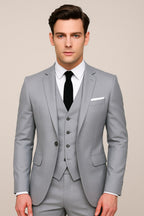Theo | Men's Three-Piece Formal Suit, Jacket Waistcoat Trouser Suit | My Sweet Wardrobe | Black
