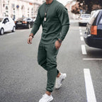 Theodor | Men's Long-Sleeve Tracksuit, Two-Piece Jogger Set | My Sweet Wardrobe | Green