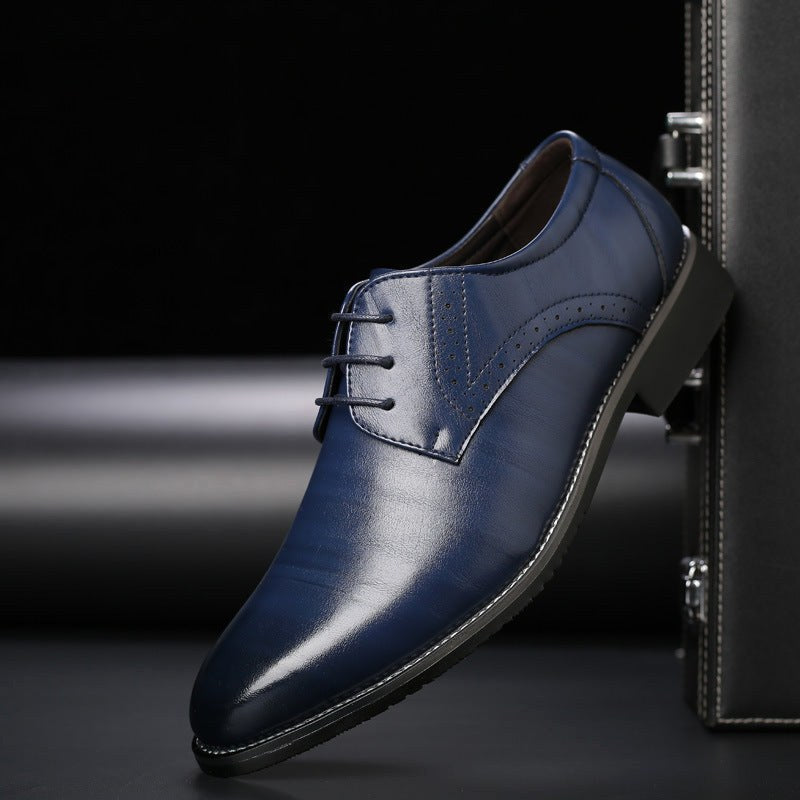 Thomas | Men's Lace-Up Shoes with Brogue Details, Elegant Business Shoes | My Sweet Wardrobe | Black